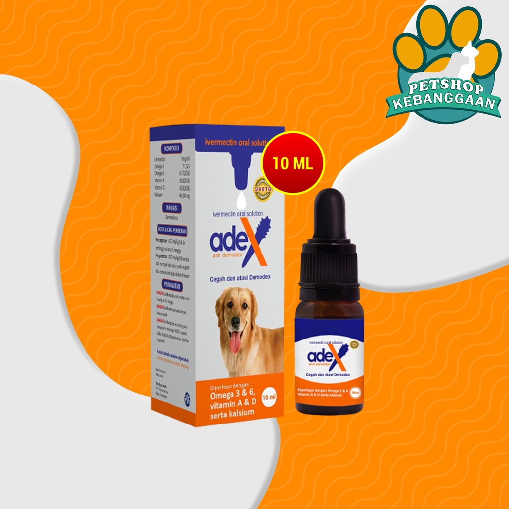 Obat Kulit Anjing Adex Invermectin 10ml Sirup anti Demodex