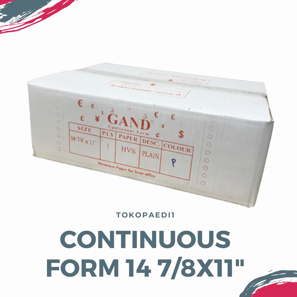 

KERTAS CONTINUOUS / COMPUTER FORM GAND UKURAN 14 7/8 x 11