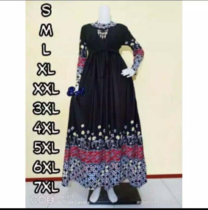 Gamis Batik Jumbo S M L Xl Xxl 3xl 4xl 5xl 6xl 7xl
