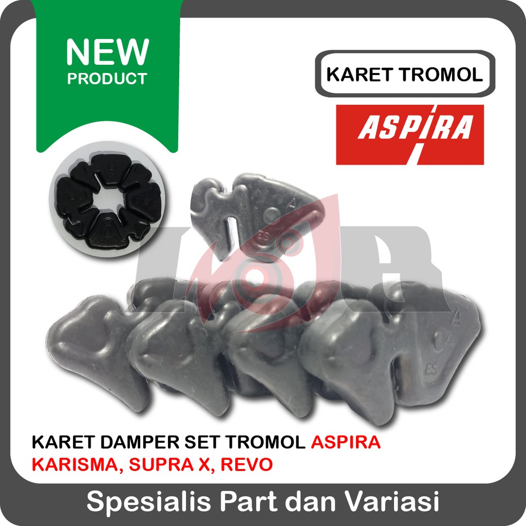 Aspira Damper Karet Tromol Supra x 125 Karisma Fit New Blade Revo absolute Karet Nap Gear