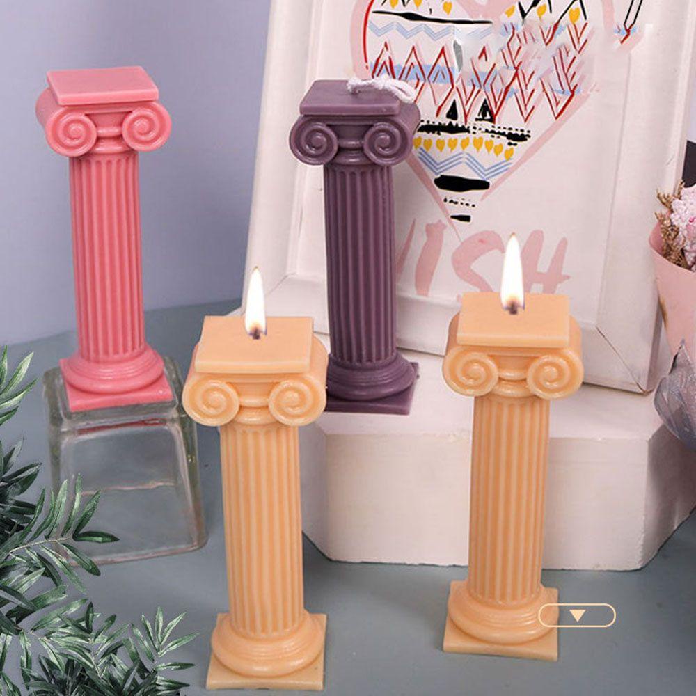 R-flower Classic Roman Column Party Clay Tools Cetakan Lilin 3D Art Wax Mold