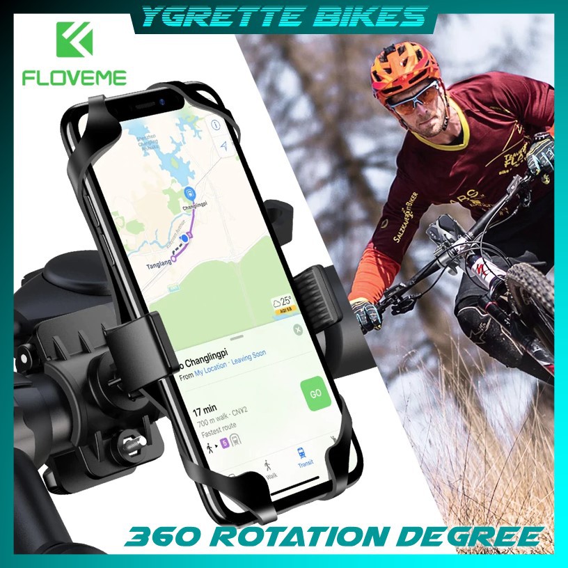 YGRETTE - ZY Holder Smartphone Handlebar Sepeda 360 Degree - Black