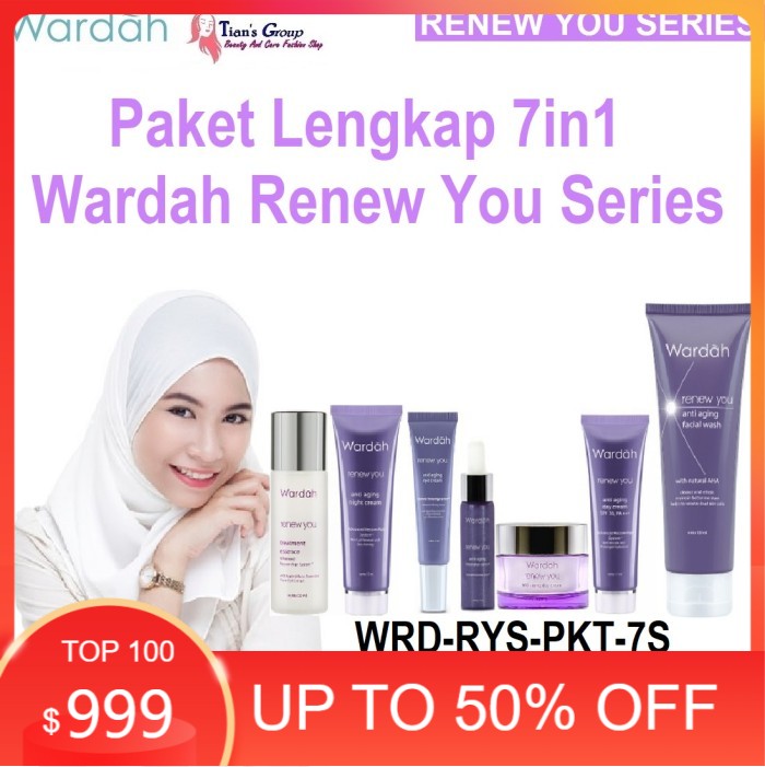 Skin Care Paket Lengkap Wardah Anti Aging Renew You 7in1 Kecil Ori Bpom