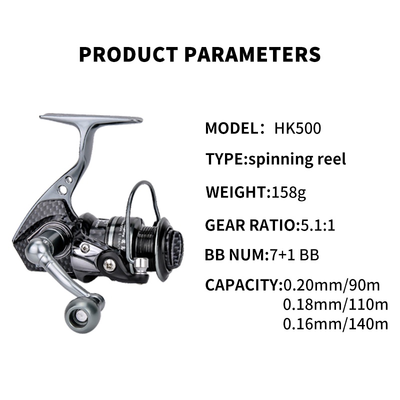 Reel Pancing Kecepatan Tinggi Hk 13 + 1 Bahan Metal