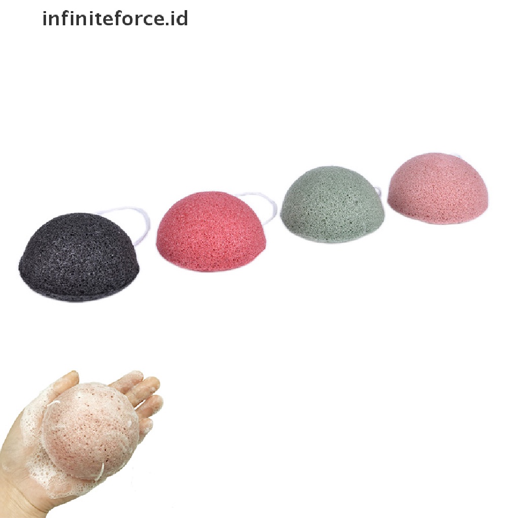 (infiniteforce.id) Spons Konjac Konjac Alami Untuk Membersihkan Makeup / Kosmetik Wanita