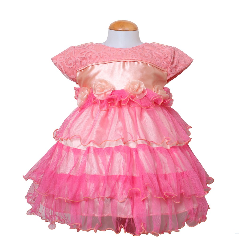 Dress Kids 375 /Gaun Pesta Anak Elegant/Dress Anak Bayi Brukat/Baju Ulang Tahun Terbaru/Kasual Dress