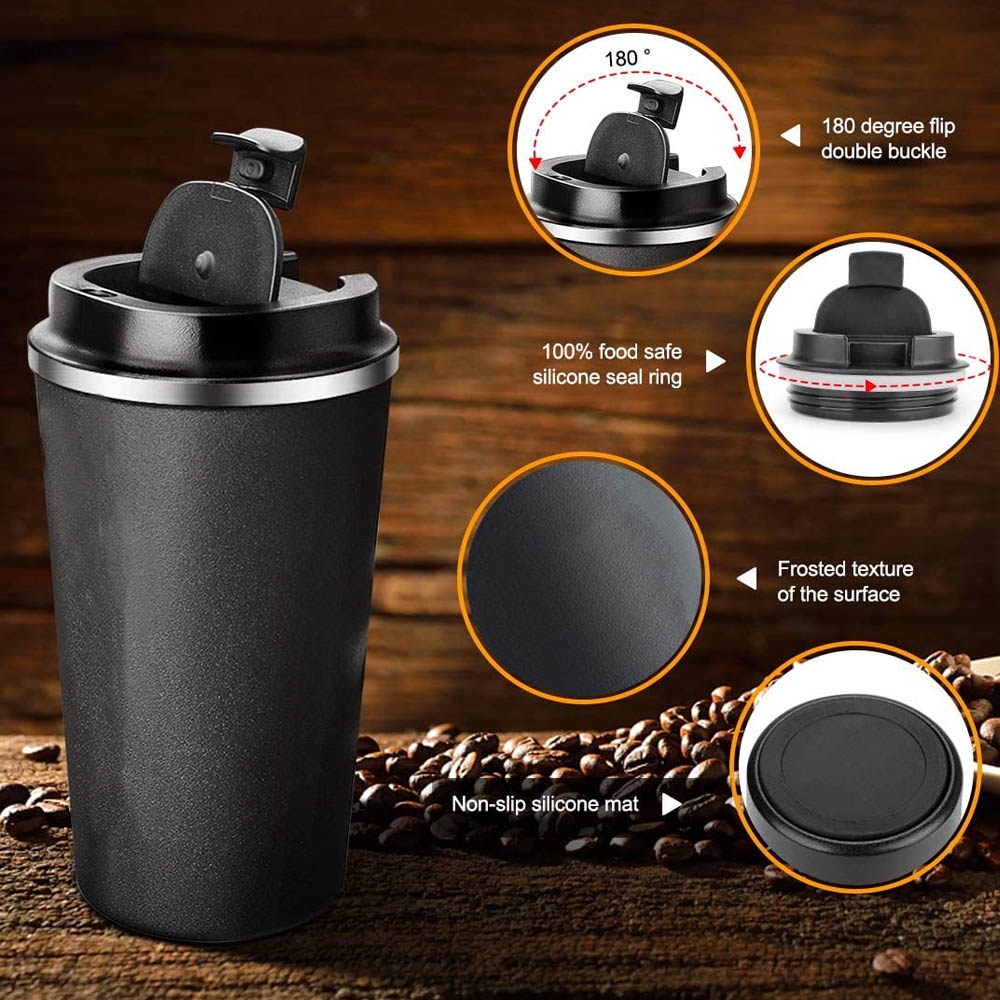 Suction Cup Termos Gelas T35 - Anti Tumpah Anti Panas Cup Kopi Teh Gampang Dibawa - TAHAN PANAS DAN DINGIN 350ml