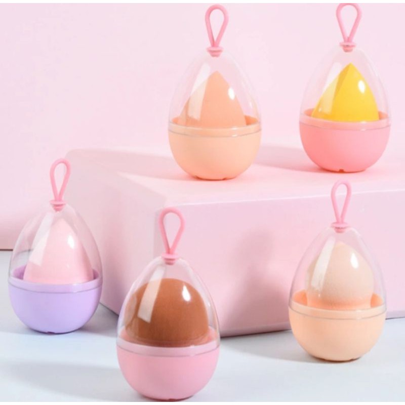 Spons + Holder Telur Beauty Blender 2 in 1 / Spons Holder Set