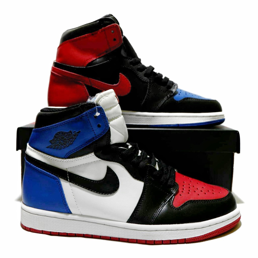 red black and blue jordan 1