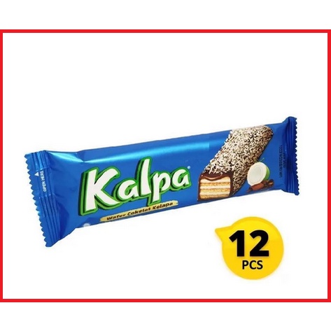 Kalpa Wafer Coklat Kelapa 1 Box 12 pcs | Wafer dengan sensasi taburan kelapa