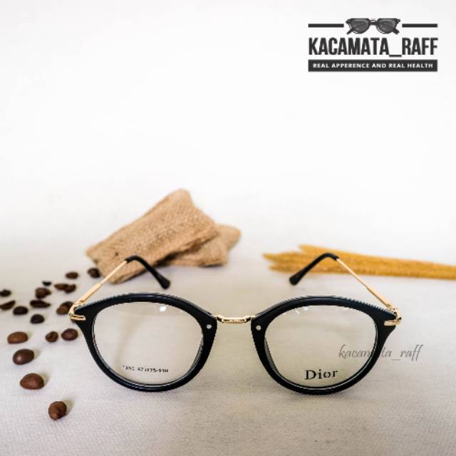 Kacamata korea bulat + lensa anti radiasi