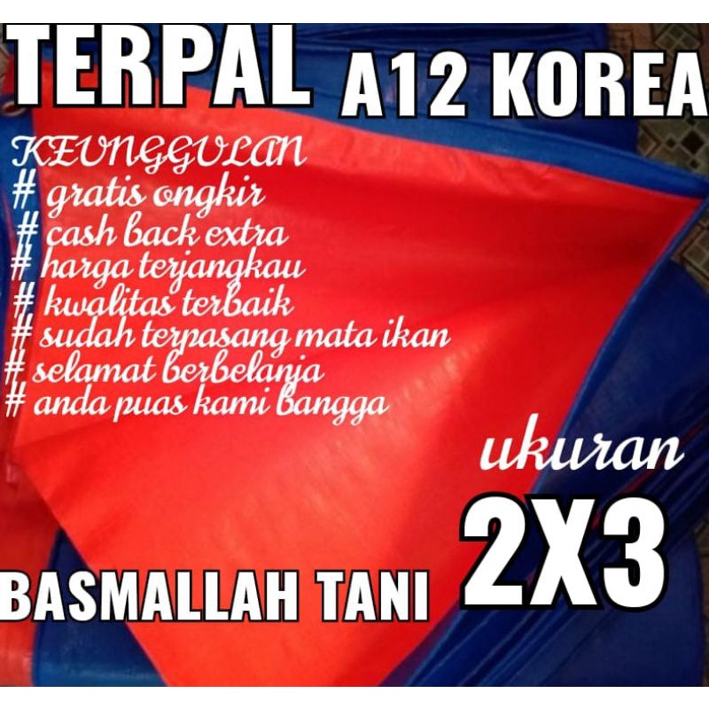 TERPAL PLASTIK A12 UKURAN 2X3 meter merk TRECK