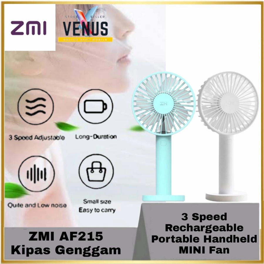 ZMI USB Fan Rechargeable Portable Handle Base MINI USB 3350mAh Kipas