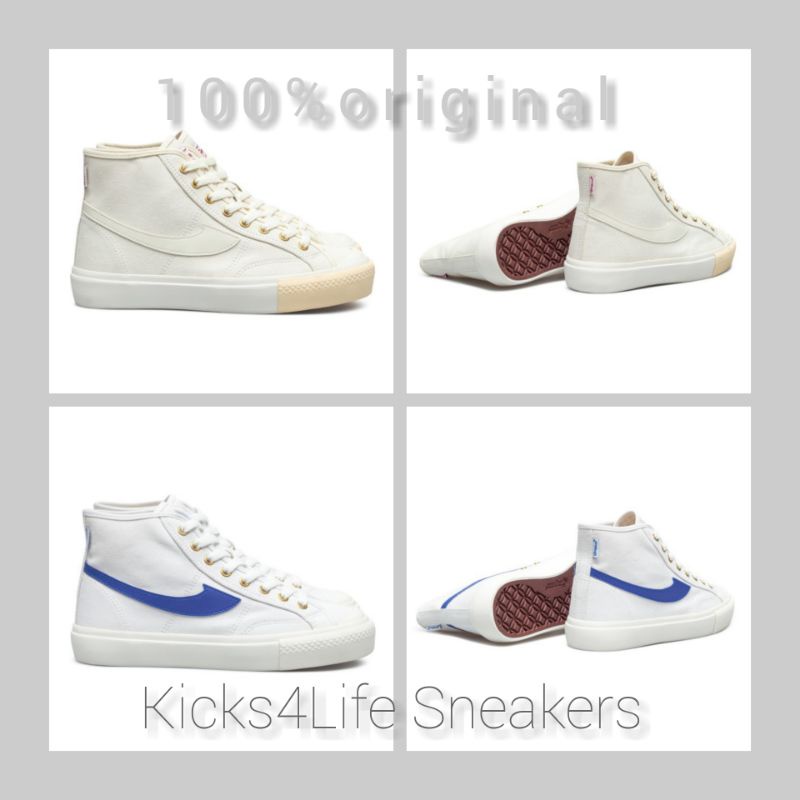 Sepatu Compass Gazelle High Cream/Gazelle High White Blue