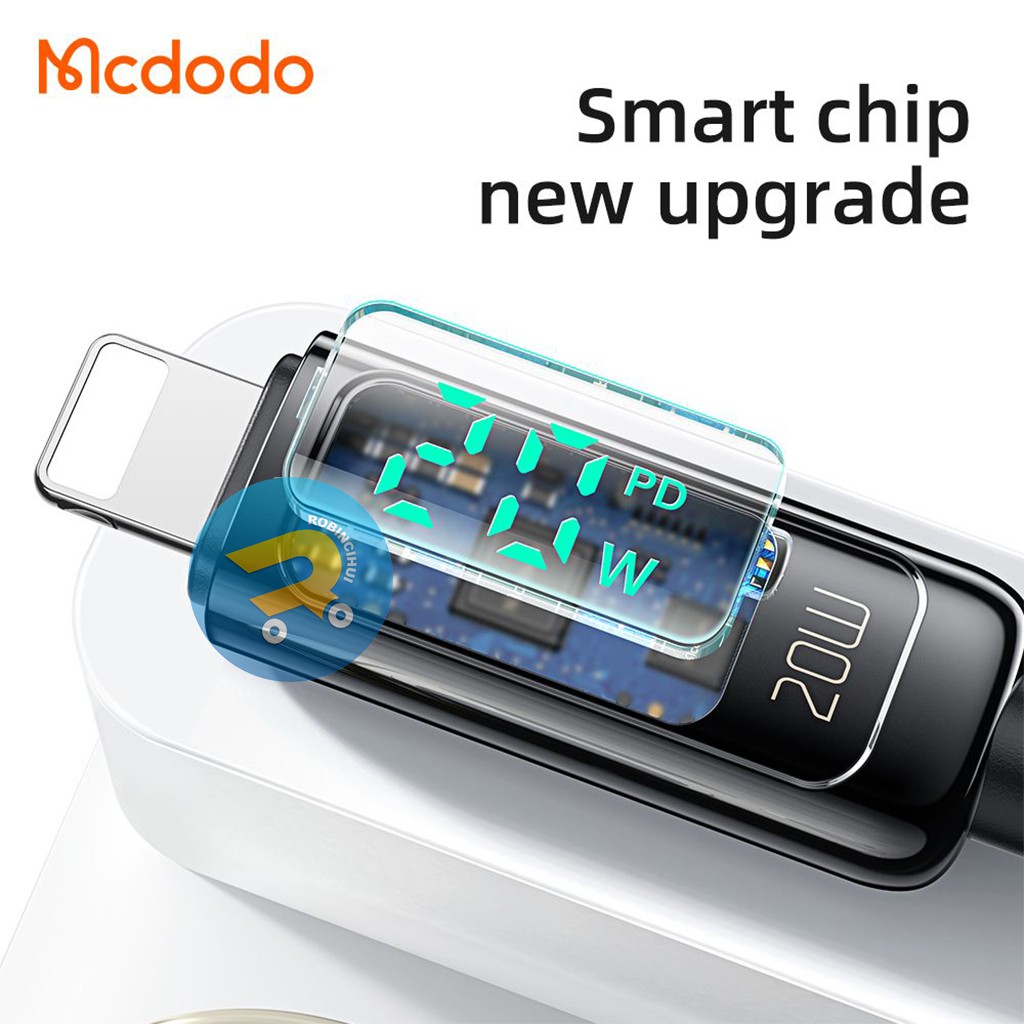 MCDODO Charger For Iphone Digital Display Pro Fast Charging 3A - Usb C to IP - Power Delivery Fast Charging – Kabel for Iphone - Kabel Data for Iphone - Kabel Charger for Iphone ORIGINAL