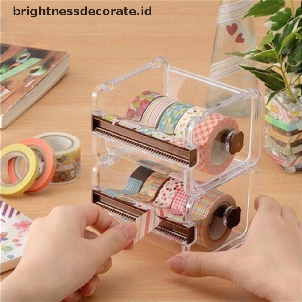 Dispenser Holder Pemotong Tape Washi Untuk Desktop