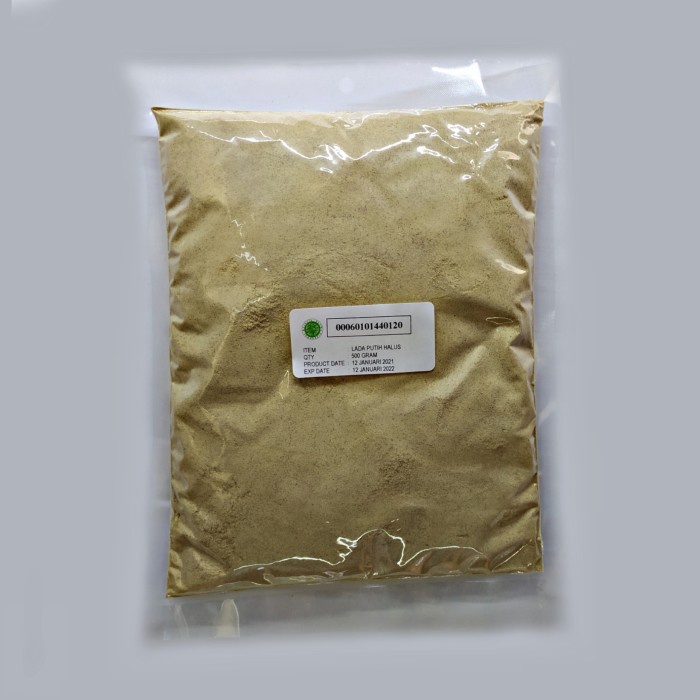 

LADA PUTIH BUBUK 500 GR