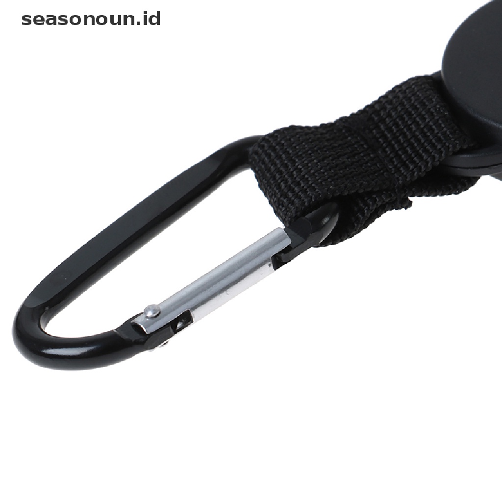 (seasonoun) Gantungan Kunci Retractable Dengan Klip Carabiner