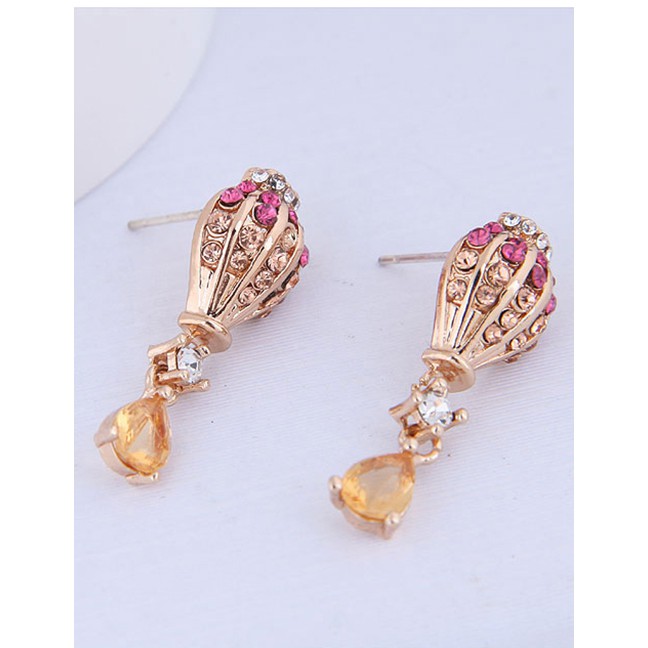 LRC Anting Tusuk Fashion Gold Hot Air Balloon Earring A57980