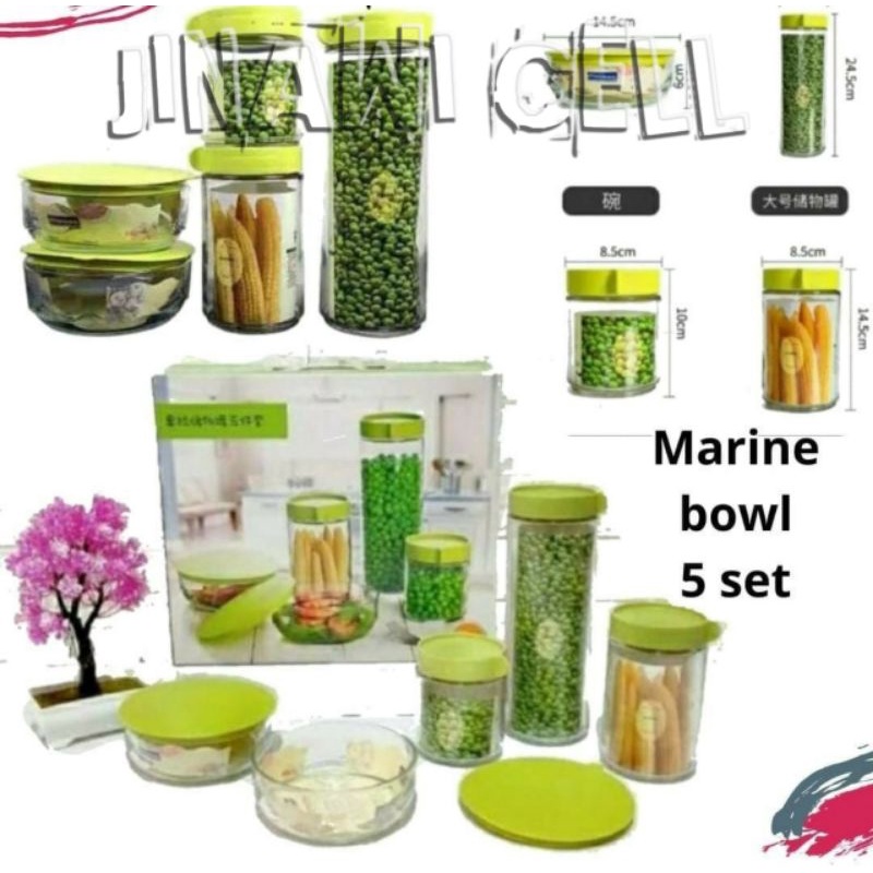 Jual MARINE BOWL SET EVER GREEN BGS55 TOPLES KACA MARINE MANGKOK SET KACA Shopee Indonesia