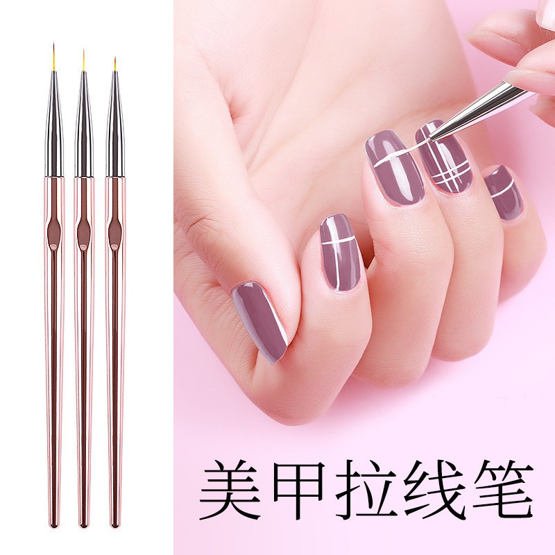 Kuas Kuku Nail Art 3 Pcs / Nail Art Liner Brush / Brush Liner 3 Pcs