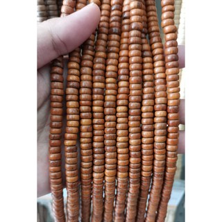 Manik Kayu Pucalet Wood Bead 8x3 5MM Bahan Kalung Gelang  