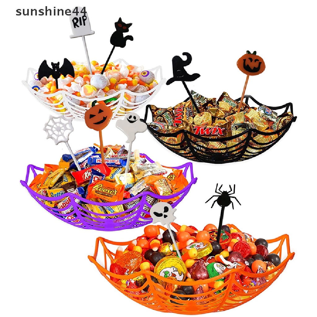 Sunshine 10pcs / Pak Tusuk Gigi Buah / Kue / Dessert Tema Halloween Untuk Anak