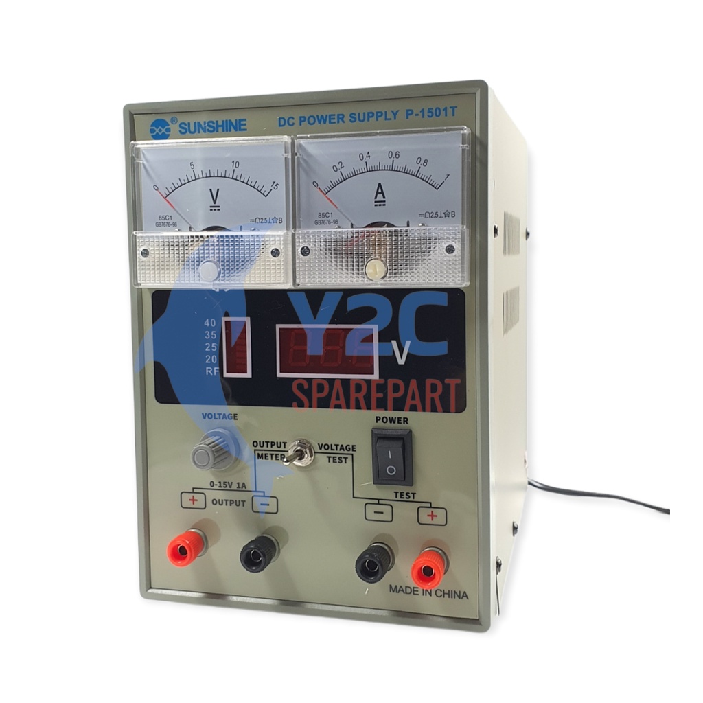 POWER SUPPLY SUNSHINE DAN YIHUA P-1501T DIGITAL + RF / ALAT SERVIS SERVICE HP