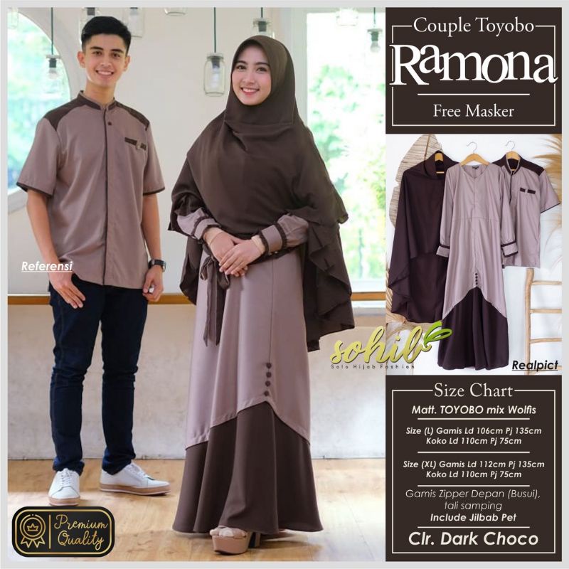 Couple Ramona Original by Sohib Gamis Pasangan Syari
