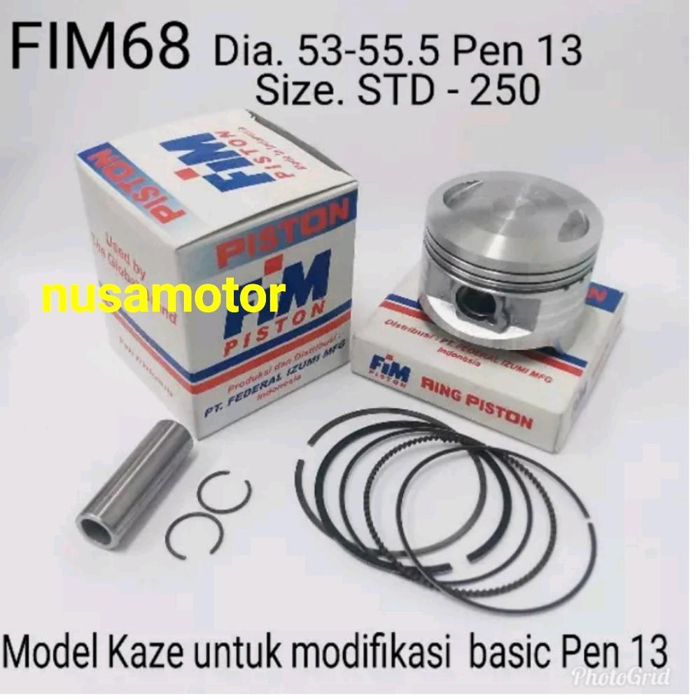 PISTON KIT Kaze 100 Diameter 54 Pas Untuk Motor Anda Racing Fim Pin Dia 13