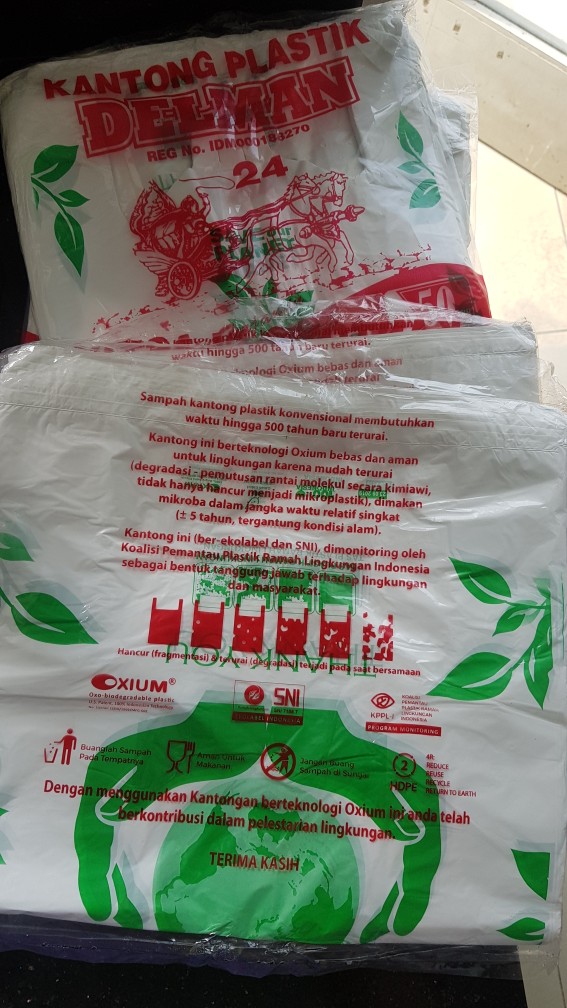 Kantong Plastik / Kresek Ramah Lingkungan Delman Uk 29 - Sni