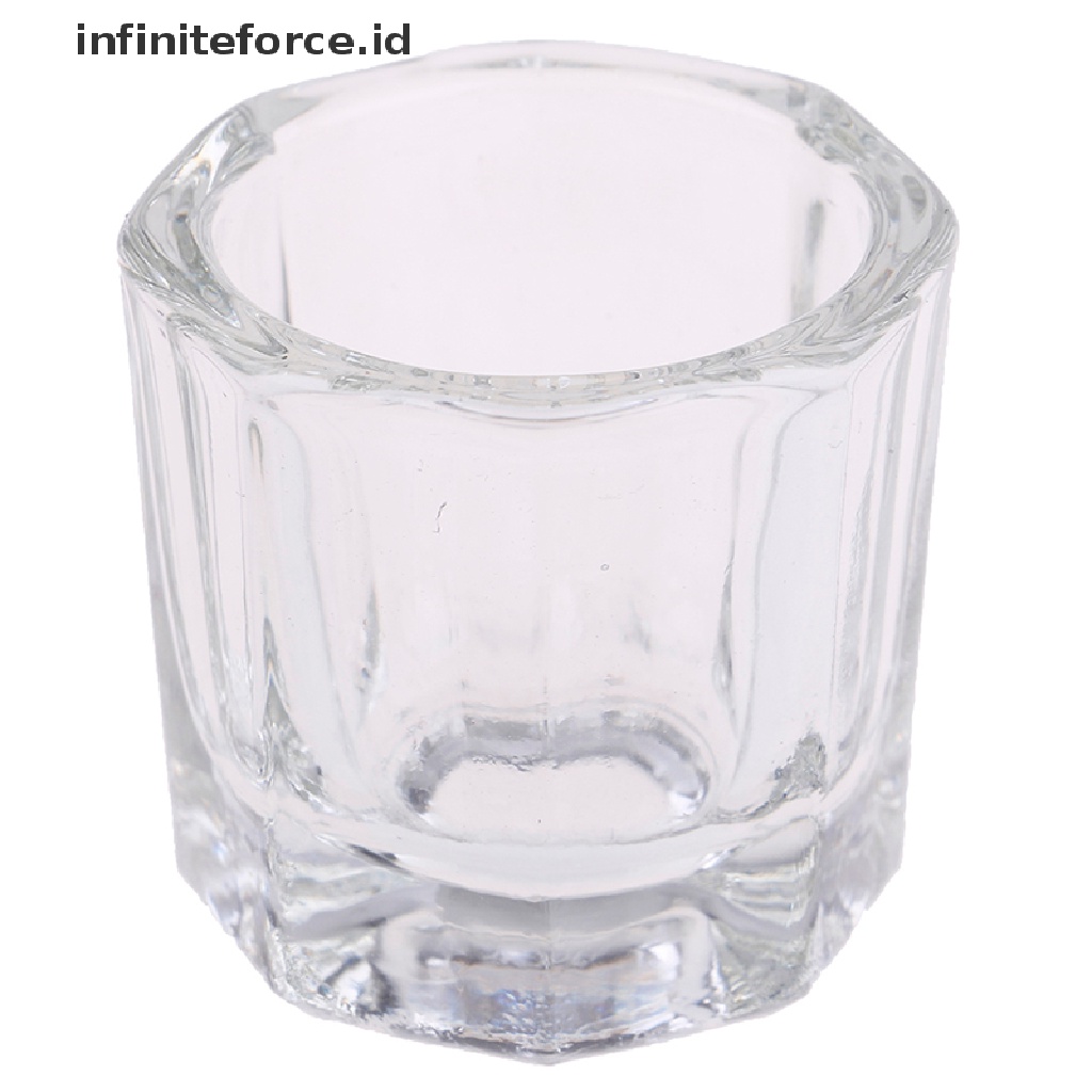 1pc Piring Dappen Hidangan Bentuk Segi Delapan Bahan Kaca Stainless Steel