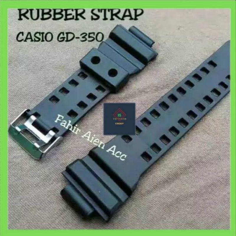 TALI JAM TANGAN CASIO G-SHOCK GD 350 GD350 GD-350 RUBBER STRAP CASIO G-SHOCK GD 350