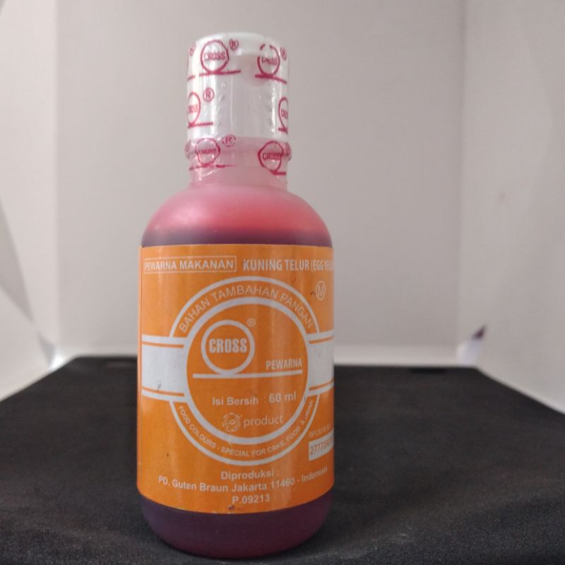 

pewarna makanan CROSS kuning telur( egg yellow) 60 ml