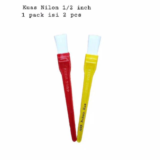 

Kuas Nilon ½ Inch isi 2 Gagang Plastik