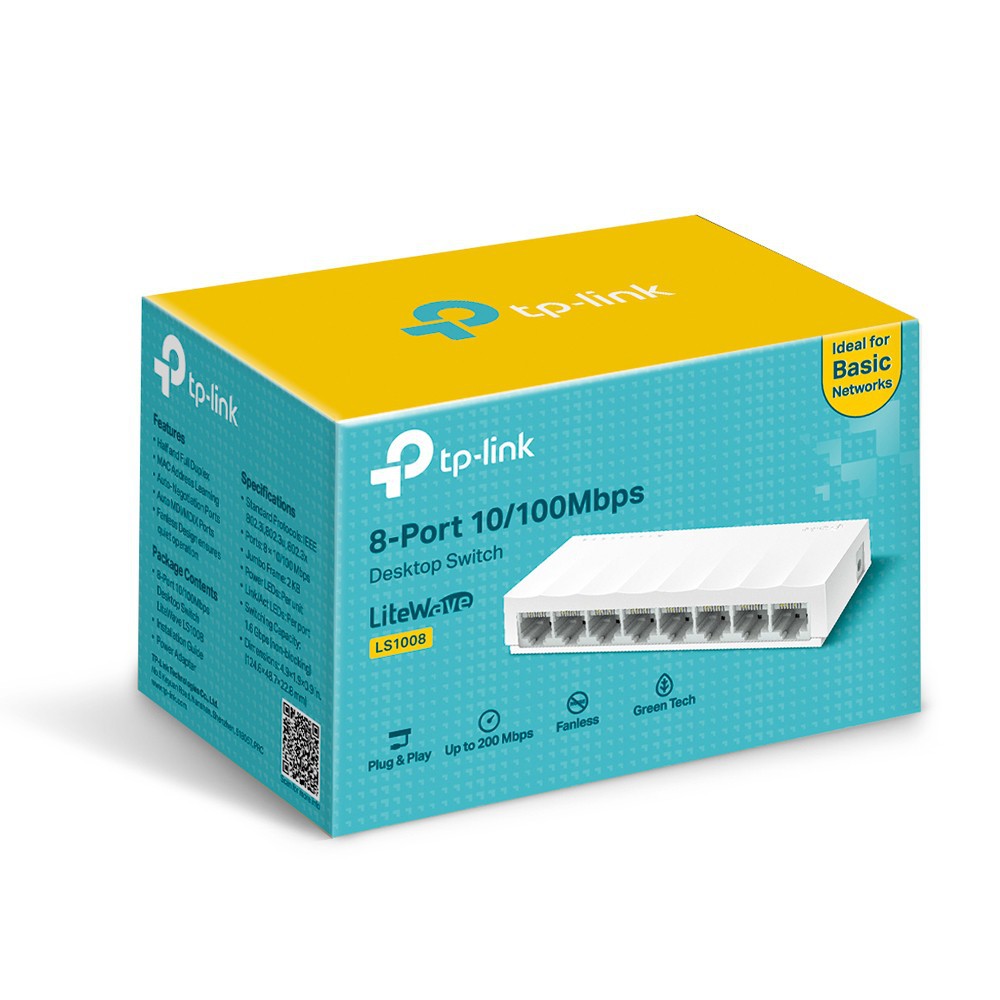 TP-LINK LS1008 8-Port 10/100Mbps Desktop Switch