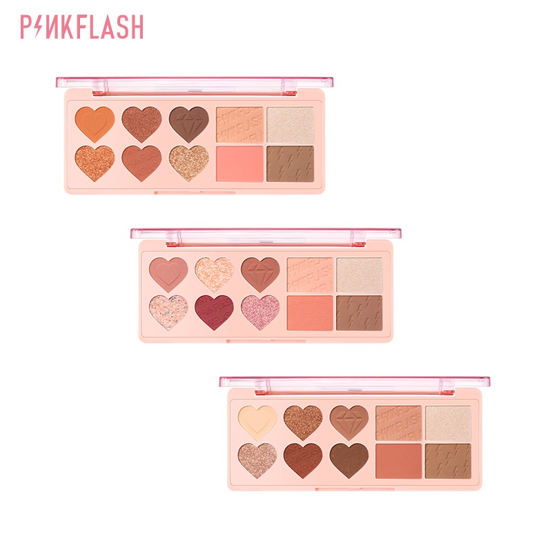 PINKFLASH Multi Face Pallete Eyeshadow Blush Highlighter Contour Pink Flash Palet Pallet BPOM PF-M02 (VC)