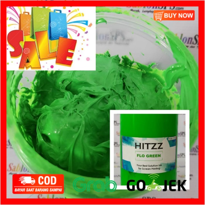 

(BISA COD) TINTA SABLON PLASTISOL FLO GREEN 1KG