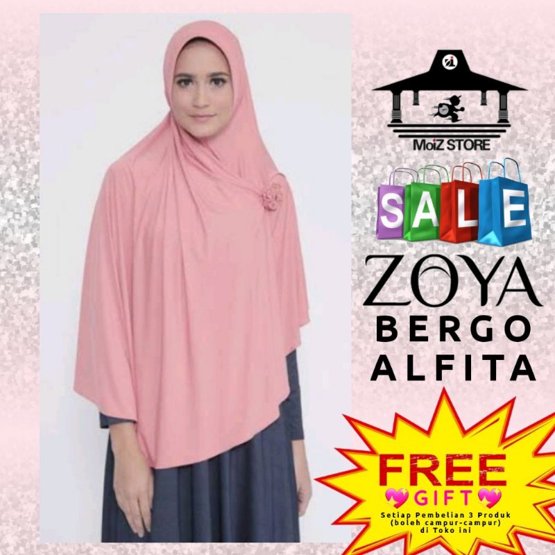 Zoya Jilbab Instan Jilbab Instant Jumbo Jersey Pet Bergo Alfita Zoya