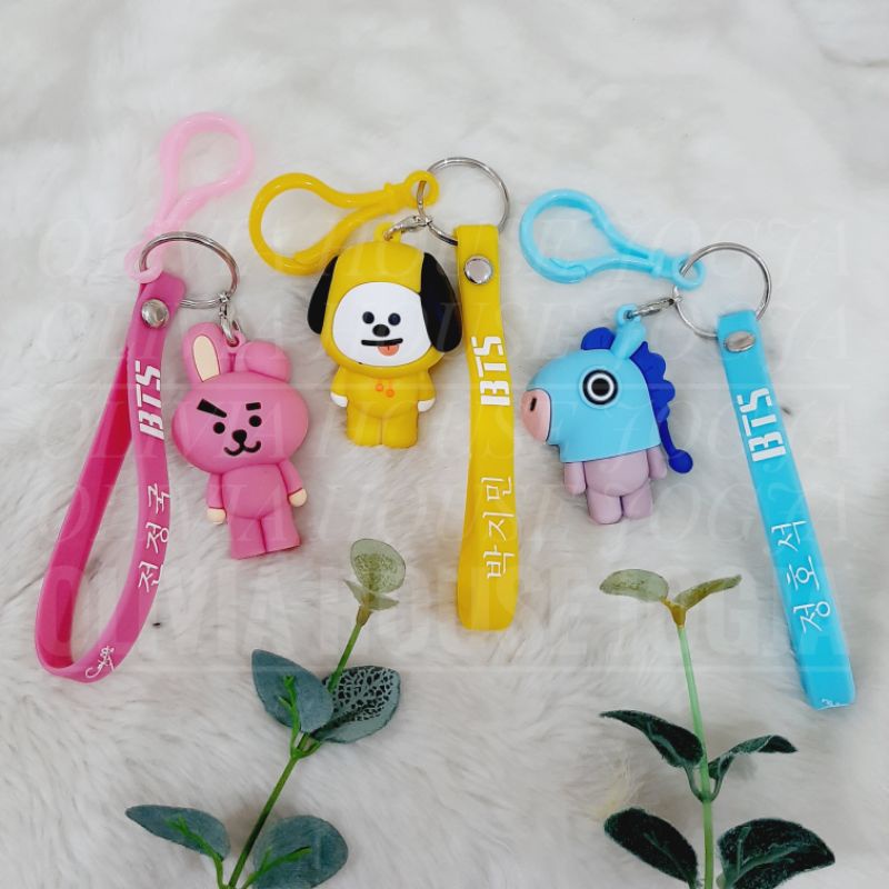 Gantungan Kunci Cooky BTS Karet Gantungan Kunci Chimmy BTS Karet Gantungan Kunci Mang BTS Karet