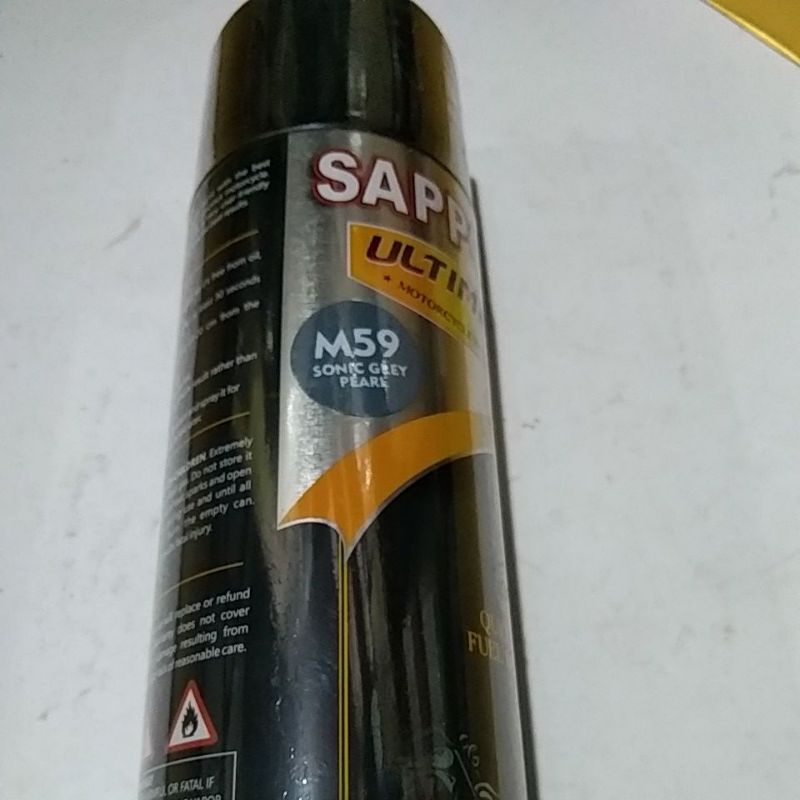 CAT SEMPROT SAPPORO ULTIMATE 400ML WARNA ABU ABU TUA METALIK  (M59 SONIC GREY PEARL)