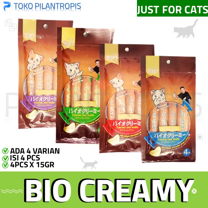 BIO CREAMY 60GR SNACK KUCING KITTEN BASAH TREATS TREAT CEMILAN KUCING MURAH