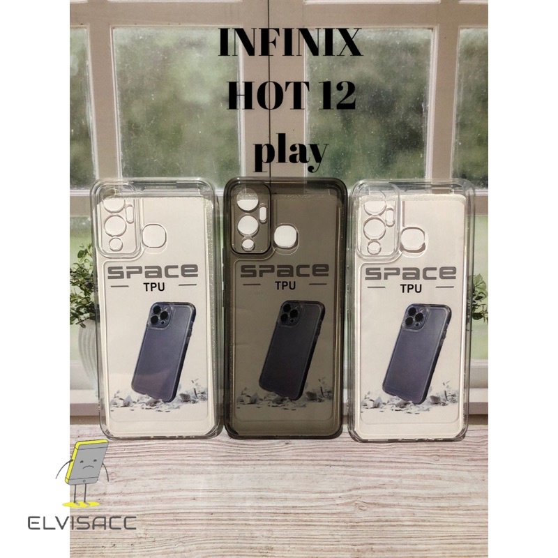 CASE INFINIX HOT 12 PLAY CLEAR CASE TPU SOFT CASE BENING SPACE