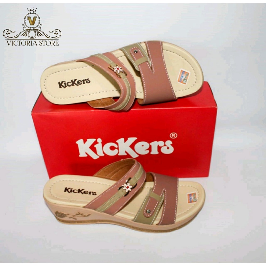 Sandal Sendal Wanita Wedges Kicker Kekinian Wedges Wanita Terbaru Wedges Sandal Wanita Kickers Terlaris