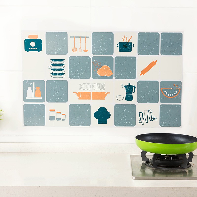 (COD) Wallpaper Dapur wall sticker dapur anti air anti minyak stiker aluminium foil MX2618