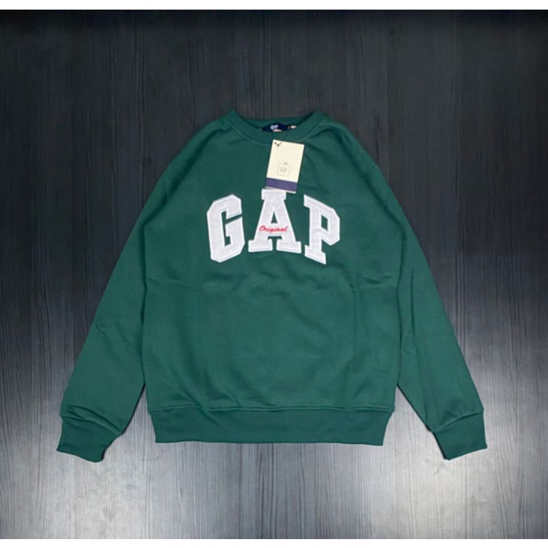 crewneck gap tulisan bordir distro