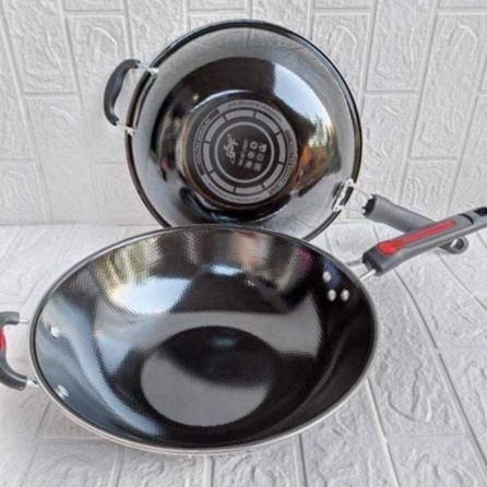 WAJAN GAGANG GSF 32CM / WAJAN GAGANG GSF 1032P 32CM / WAJAN PENGGORENGAN GSF ENAMEL ANTI LENGKET