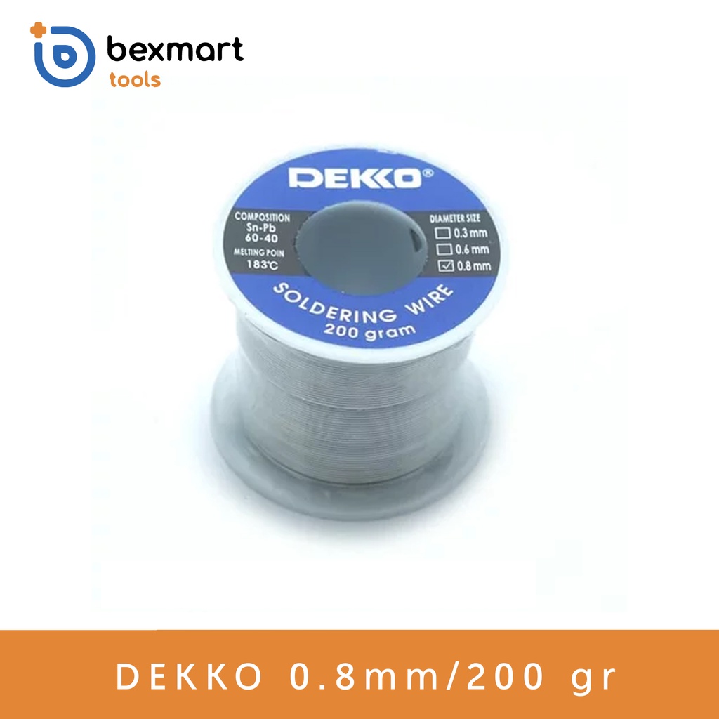 Timah Solder DEKKO 0.8 mm 200 Gram