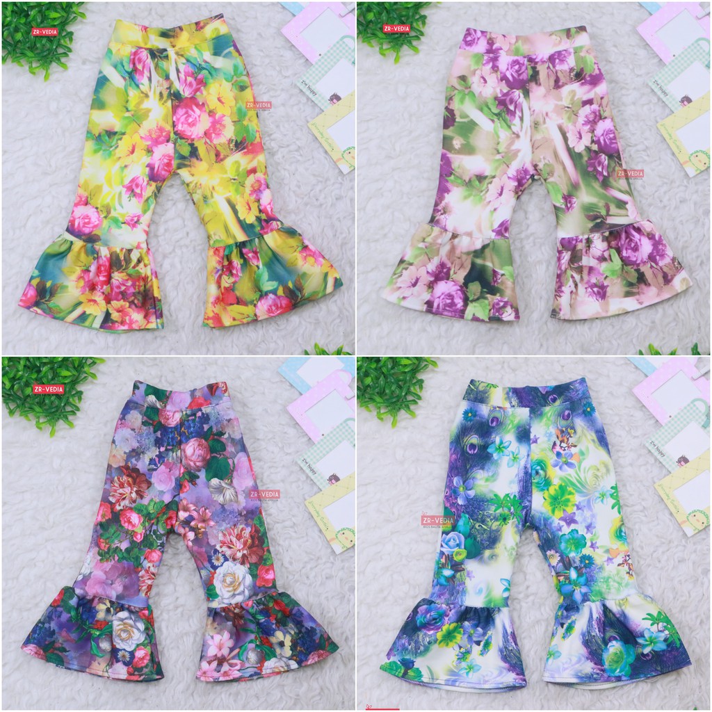 Trumpet Pants 6-7 Tahun / Celana Cutbray Adem Anak Perempuan Legging Cewek Motif Lucu Girl Panjang