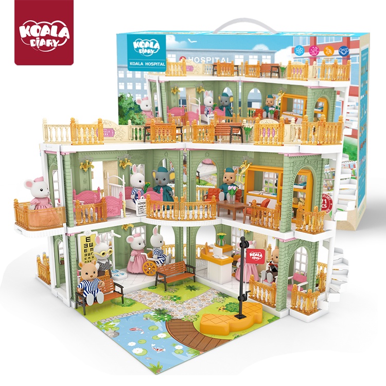 koala diary doll house DIY KOALA TOWN HOSPITAL - pretend toys - mainan rumah2an - rumah boneka - syl
